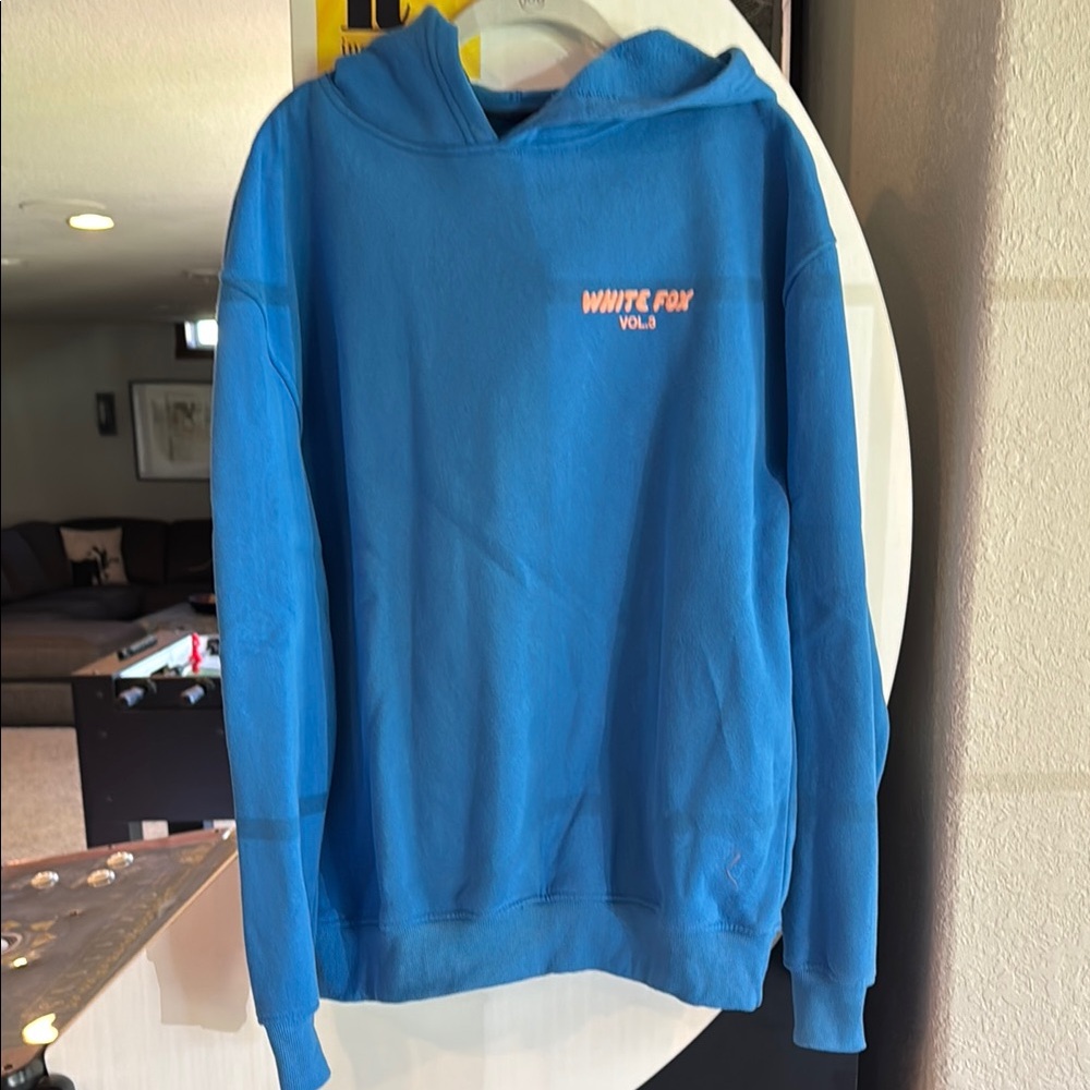 White Fox Boutique Blue Sweatshirt Hoodie